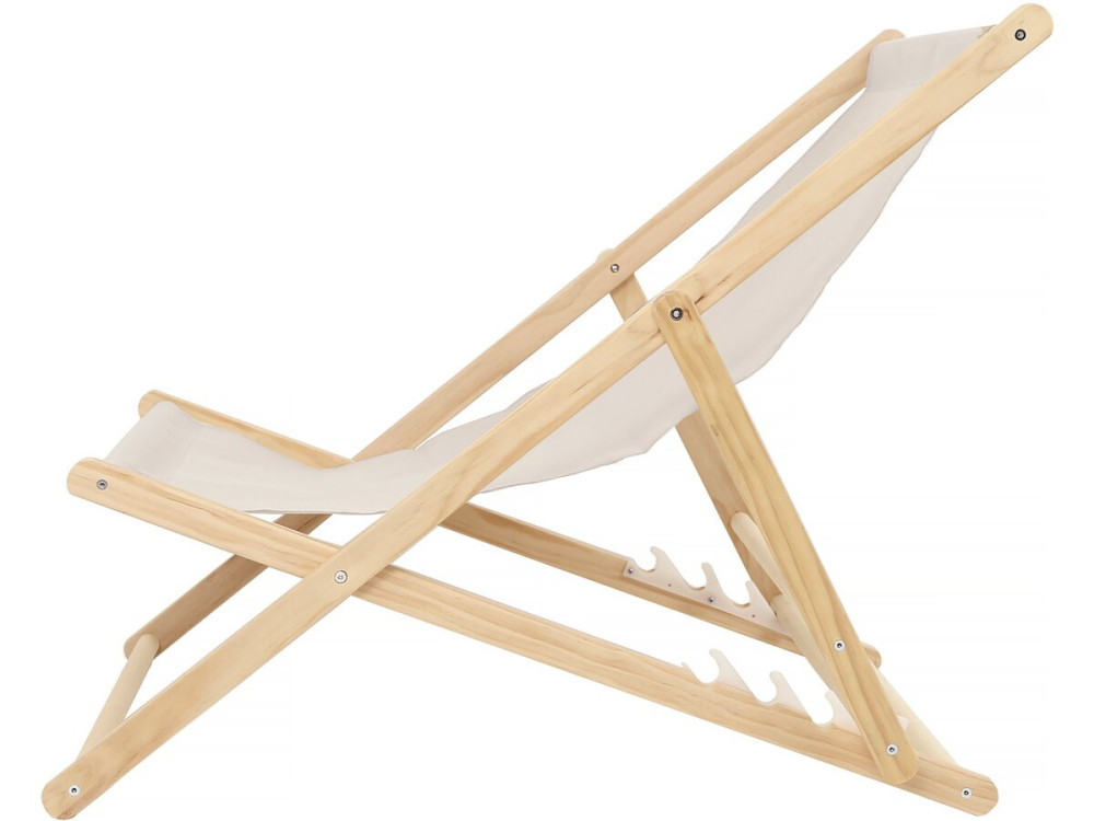 Juego de 2 tumbonas de madera "Chilienne" - Crudo