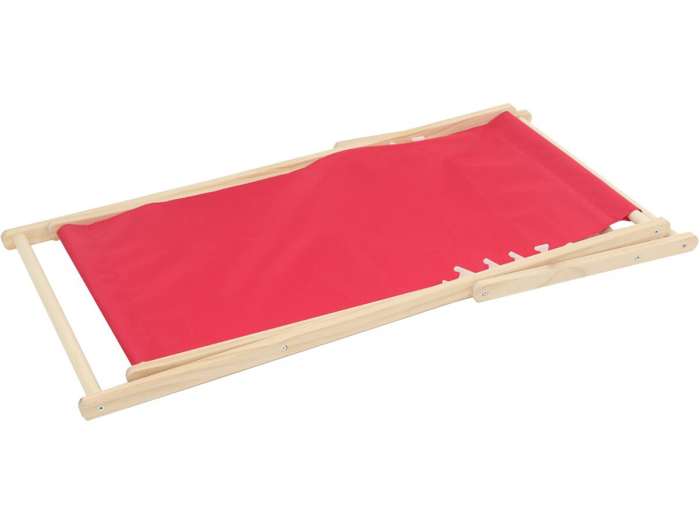 Juego de 2 tumbonas de madera "Chilienne" - 107 x 56,5 x 81 cm - Rojo