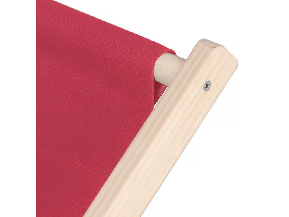 Juego de 2 tumbonas de madera "Chilienne" - 107 x 56,5 x 81 cm - Rojo