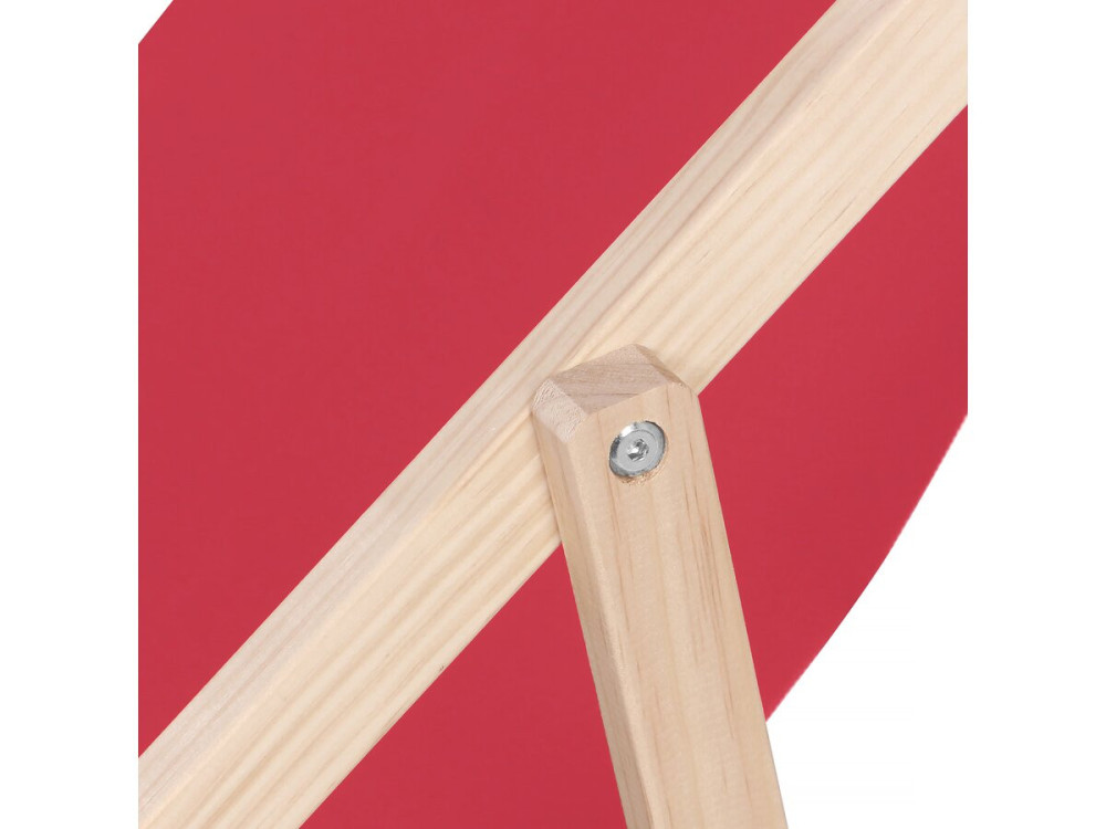 Juego de 2 tumbonas de madera "Chilienne" - 107 x 56,5 x 81 cm - Rojo