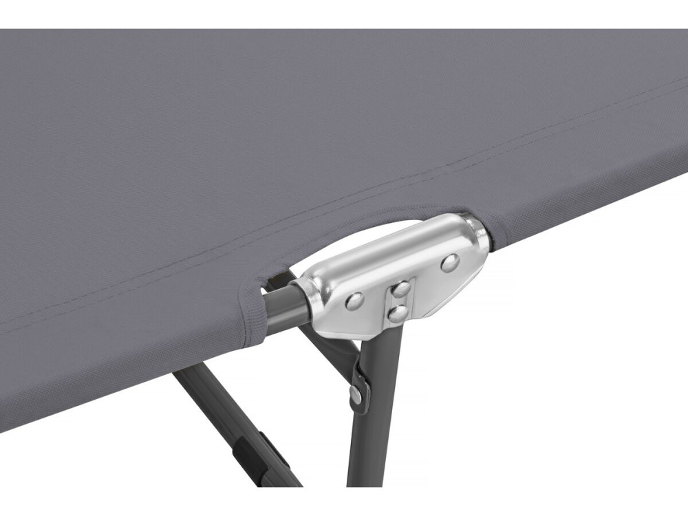 Tumbona plegable "Lazy" - Con sombrilla - Gris