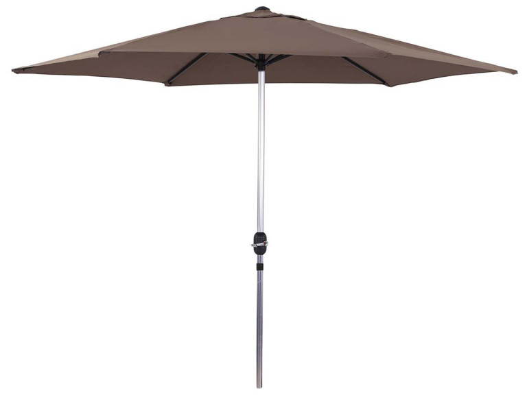Parasol de jardín de aluminio - Sol - Circular - Ø 3m - Gris topo