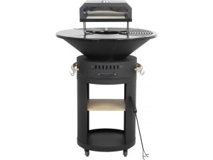 Brasero plancha con horno para pizza "César premium" - Ø 81 cm - Negro
