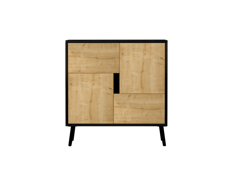 Armario multiusos de madera "Darien" - 76,5 x 35 x 79,5 cm - Madera negra