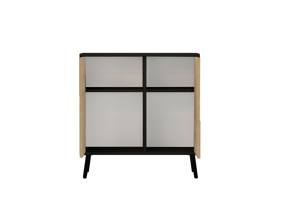 Armario multiusos de madera "Darien" - 76,5 x 35 x 79,5 cm - Madera negra