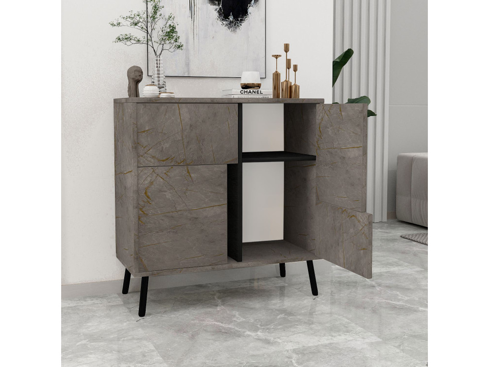 Mueble multiusos de madera "Darien" - 76,5 x 35 x 79,5 cm - Mármol