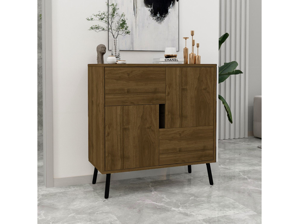 Aparador de madera "Darien" - 76 x 35 x 79 cm - Marrón