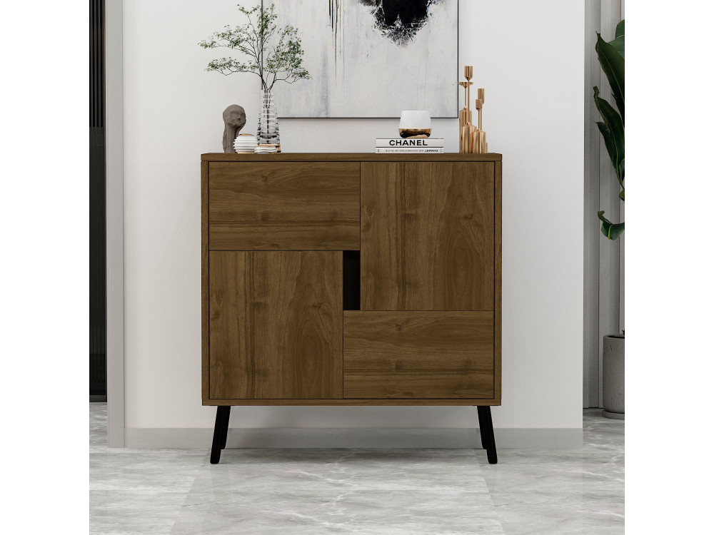 Aparador de madera "Darien" - 76 x 35 x 79 cm - Marrón