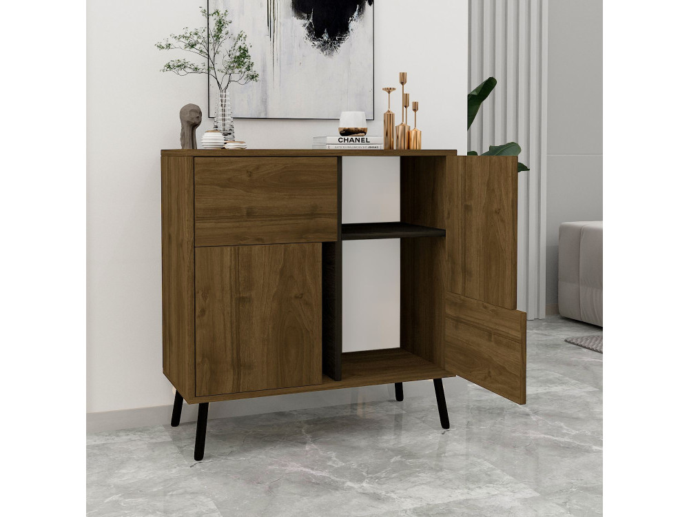 Aparador de madera "Darien" - 76 x 35 x 79 cm - Marrón
