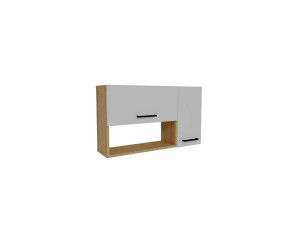 Aparador de madera "Akasya" - 90 x 24 x 52 cm - Blanco