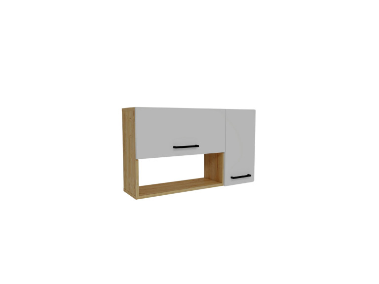 Aparador de madera "Akasya" - 90 x 24 x 52 cm - Blanco