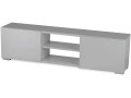 Mueble TV "Frida" en MDF lacado gris - 2 nichos y 2 puertas - Gris
