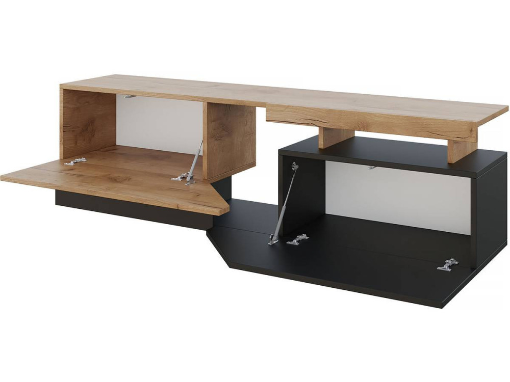 Soporte de TV "Ceelias" - 160 x 46 x 35 cm - Gris/Marrón