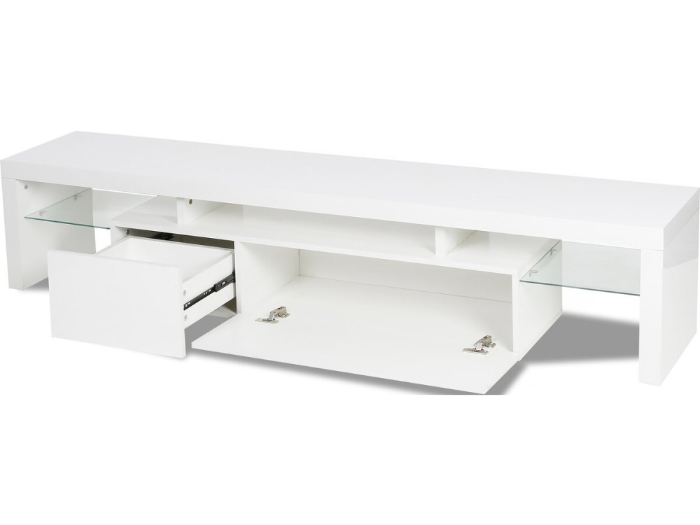 Tina" Soporte para TV LED lacado - 187,5 x 34 x 38 cm - Blanco