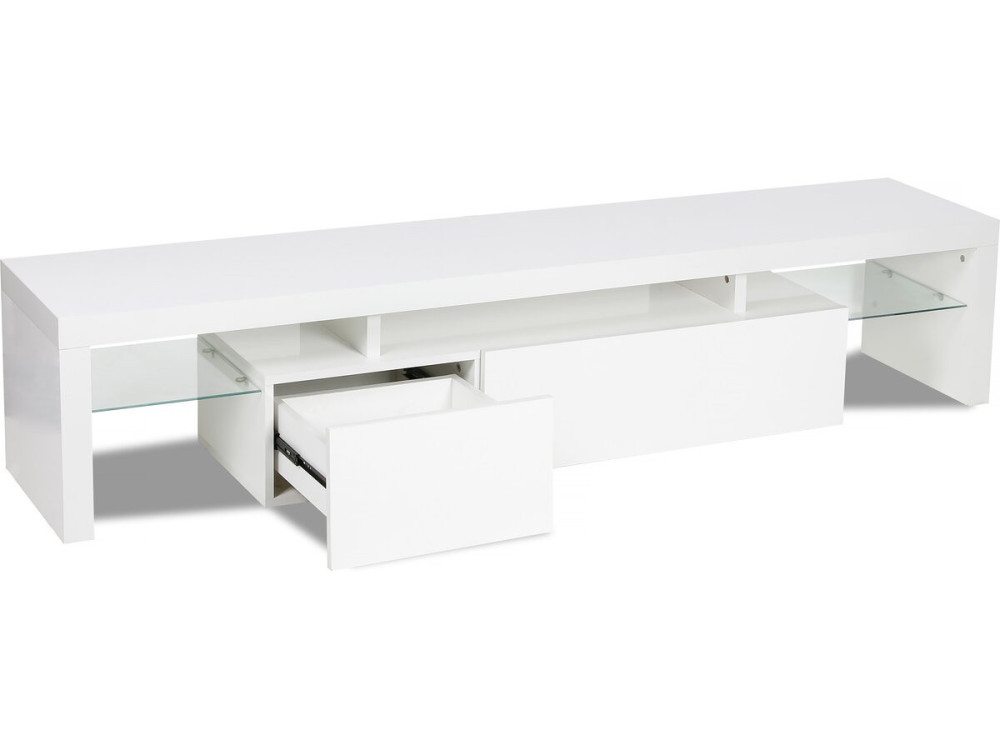 Tina" Soporte para TV LED lacado - 187,5 x 34 x 38 cm - Blanco