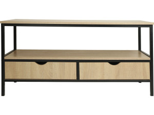 Mueble de TV estilo industrial con cajón "Detroit" - 113 x 40 x 55 cm - Beige