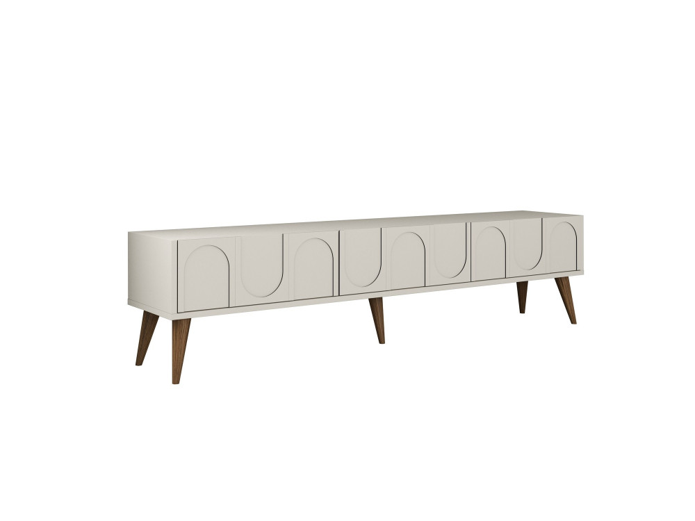 Soporte de TV de madera "Lyon" - 180 x 35 x 44 cm - CrèmeNoix