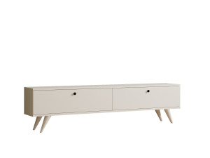 Soporte de TV de madera "Paris" - 160 x 25 x 40 cm - Blanco