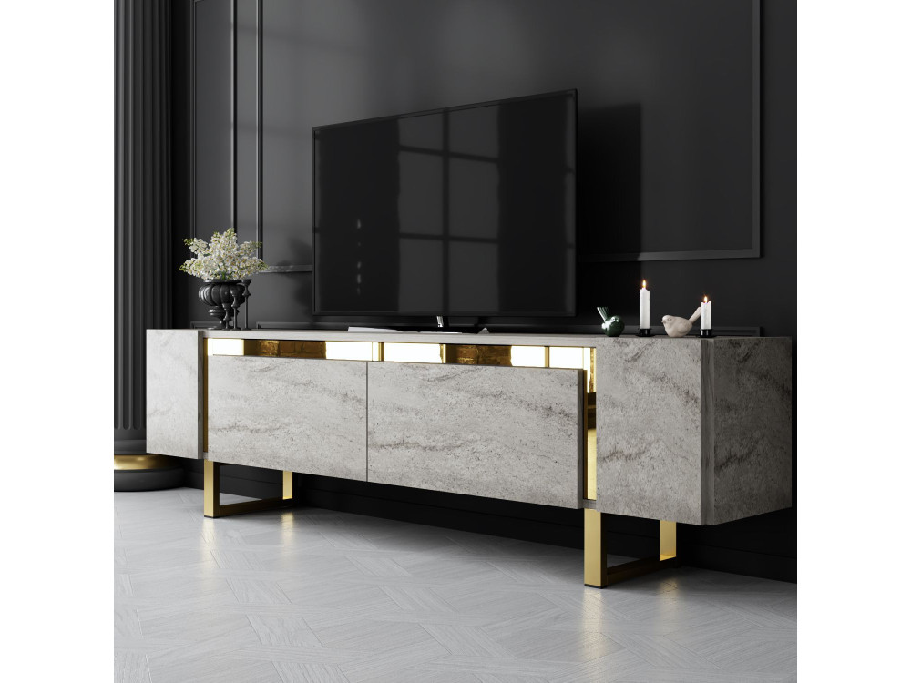 Soporte de TV de madera "Yildiz" - 180 x 30 x 50 cm - TravertinOr