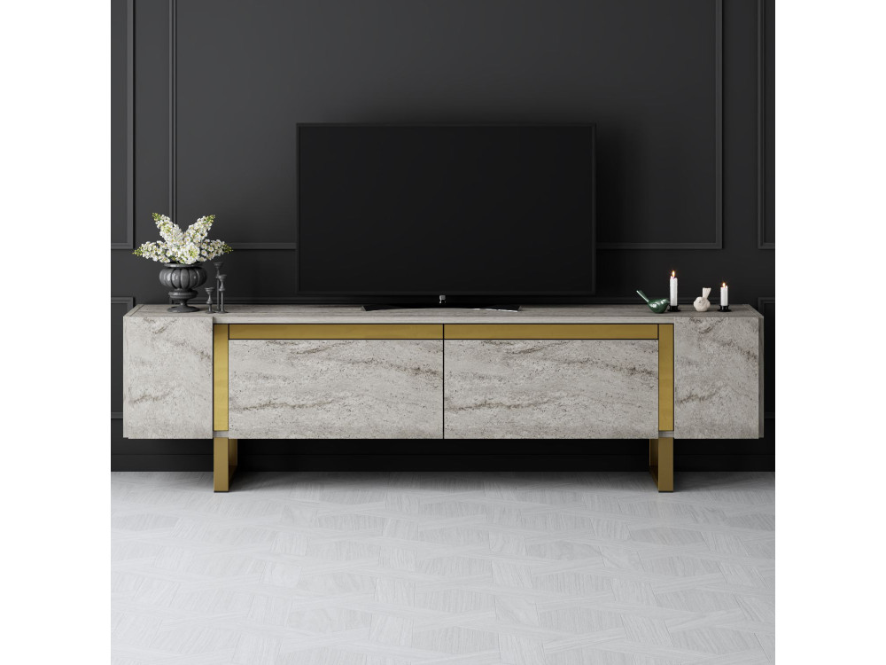 Soporte de TV de madera "Yildiz" - 180 x 30 x 50 cm - TravertinOr