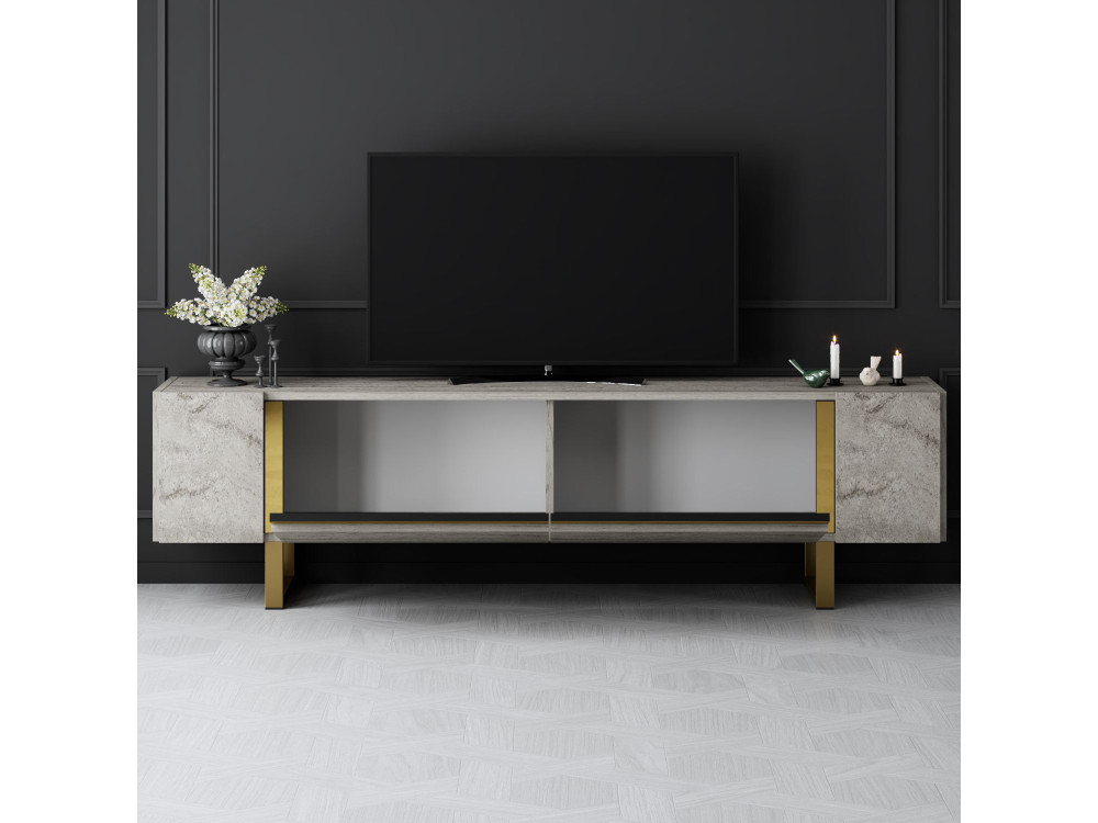 Soporte de TV de madera "Yildiz" - 180 x 30 x 50 cm - TravertinOr