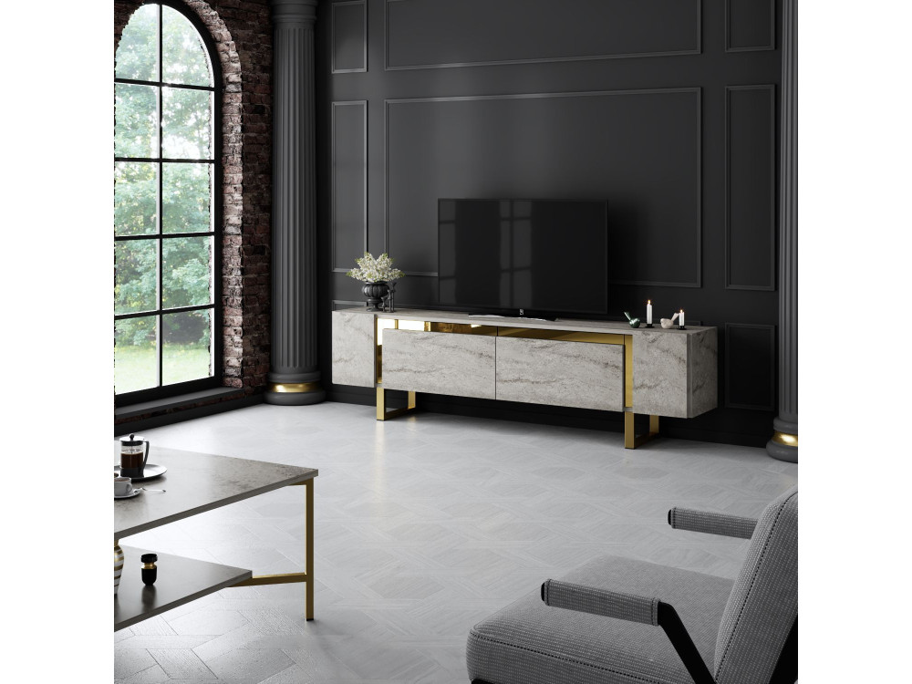 Soporte de TV de madera "Yildiz" - 180 x 30 x 50 cm - TravertinOr