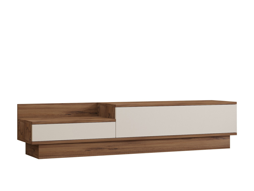 Soporte de TV de madera "Barko" - 160 x 35 x 35 cm - Pino AtlánticoBlanco