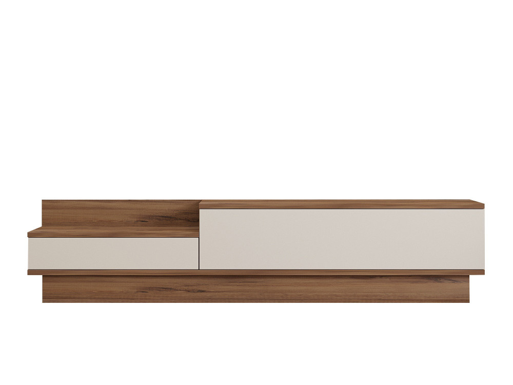 Soporte de TV de madera "Barko" - 160 x 35 x 35 cm - Pino AtlánticoBlanco