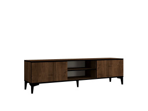 Soporte de TV de madera "Erem" - 180 x 40 x 45 cm - NogalNegro