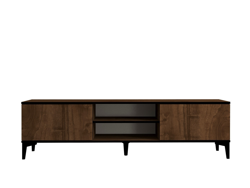 Soporte de TV de madera "Erem" - 180 x 40 x 45 cm - NogalNegro