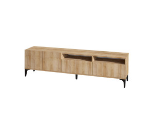 Soporte de TV de madera "Ross" - 180 x 35 x 52 cm - Roble