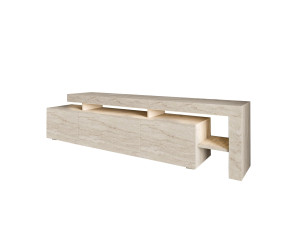 Soporte de TV de madera "Beliz" - 192 x 37 x 53 cm - Travertino
