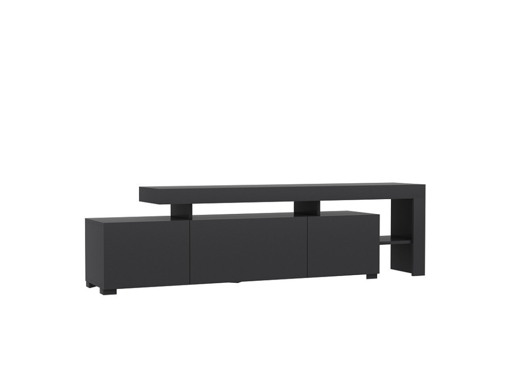 Soporte de TV de madera "Beliz" - 192 x 37 x 53 cm - Antracita