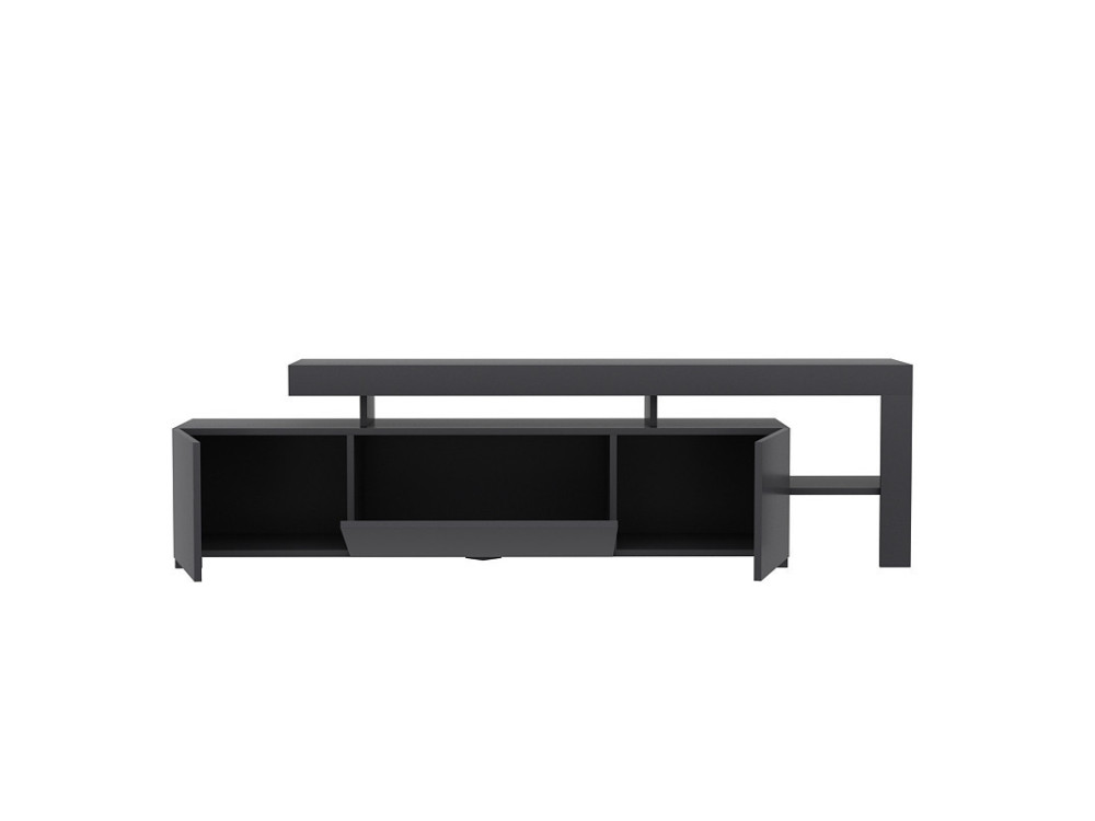 Soporte de TV de madera "Beliz" - 192 x 37 x 53 cm - Antracita