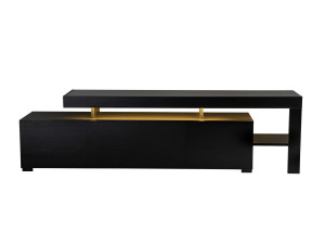 Soporte de TV de madera "Beliz" 192 x 37 x 53 cm - Madera negra