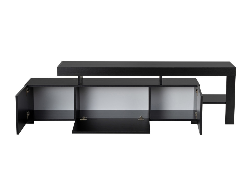 Soporte de TV de madera "Beliz" 192 x 37 x 53 cm - Madera negra