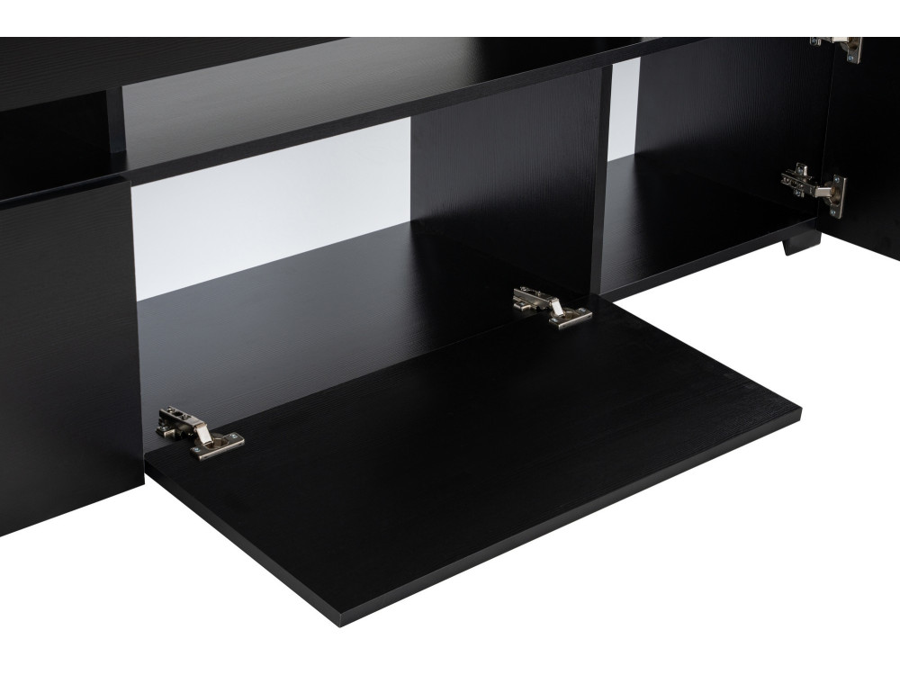Soporte de TV de madera "Beliz" 192 x 37 x 53 cm - Madera negra