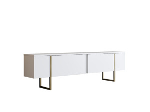 Soporte de TV de madera "Luxe" - 180 x 30 x 50 cm - Oro blanco