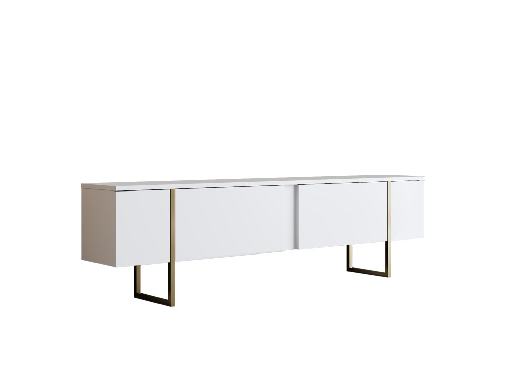 Soporte de TV de madera "Luxe" - 180 x 30 x 50 cm - Oro blanco