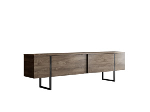 Soporte de TV de madera "Luxe" - 180 x 30 x 50 cm - NogalNegro