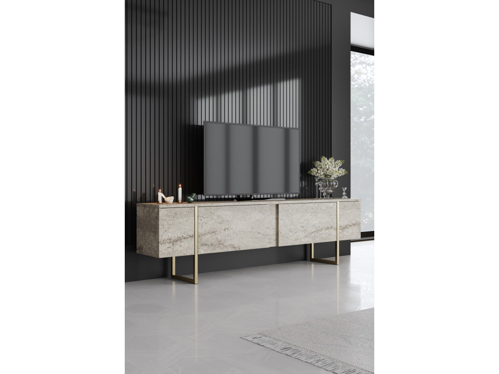 Soporte de TV de madera "Luxe" - 180 x 30 x 50 cm - TravertinOr