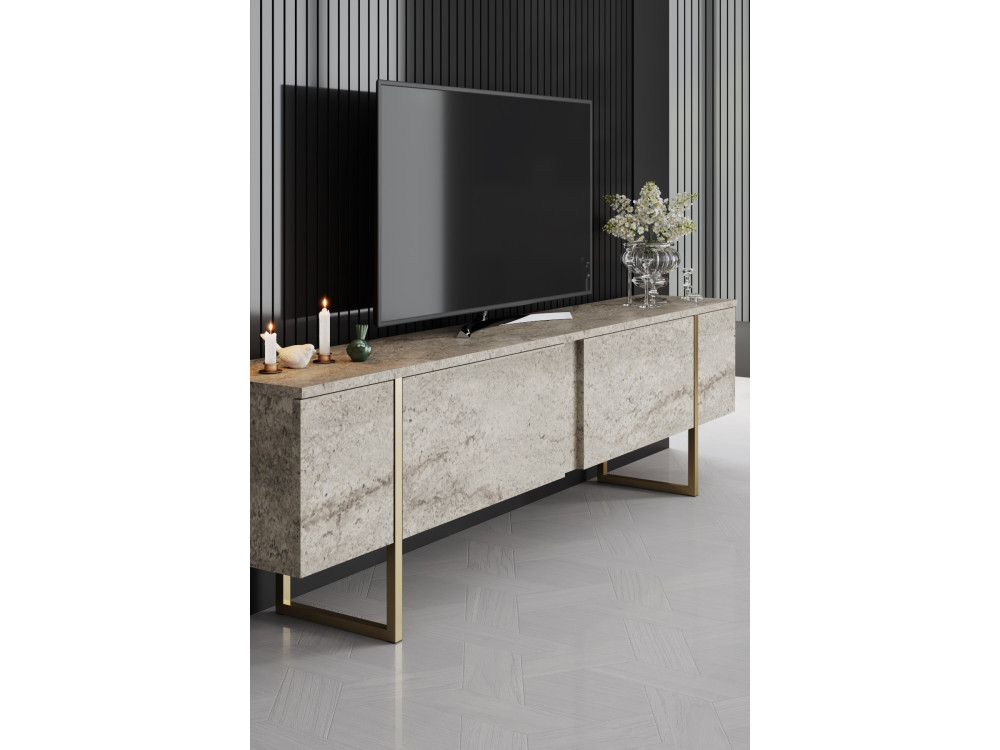 Soporte de TV de madera "Luxe" - 180 x 30 x 50 cm - TravertinOr