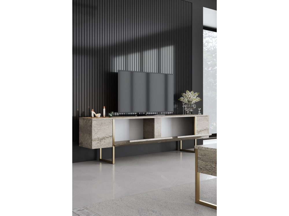 Soporte de TV de madera "Luxe" - 180 x 30 x 50 cm - TravertinOr
