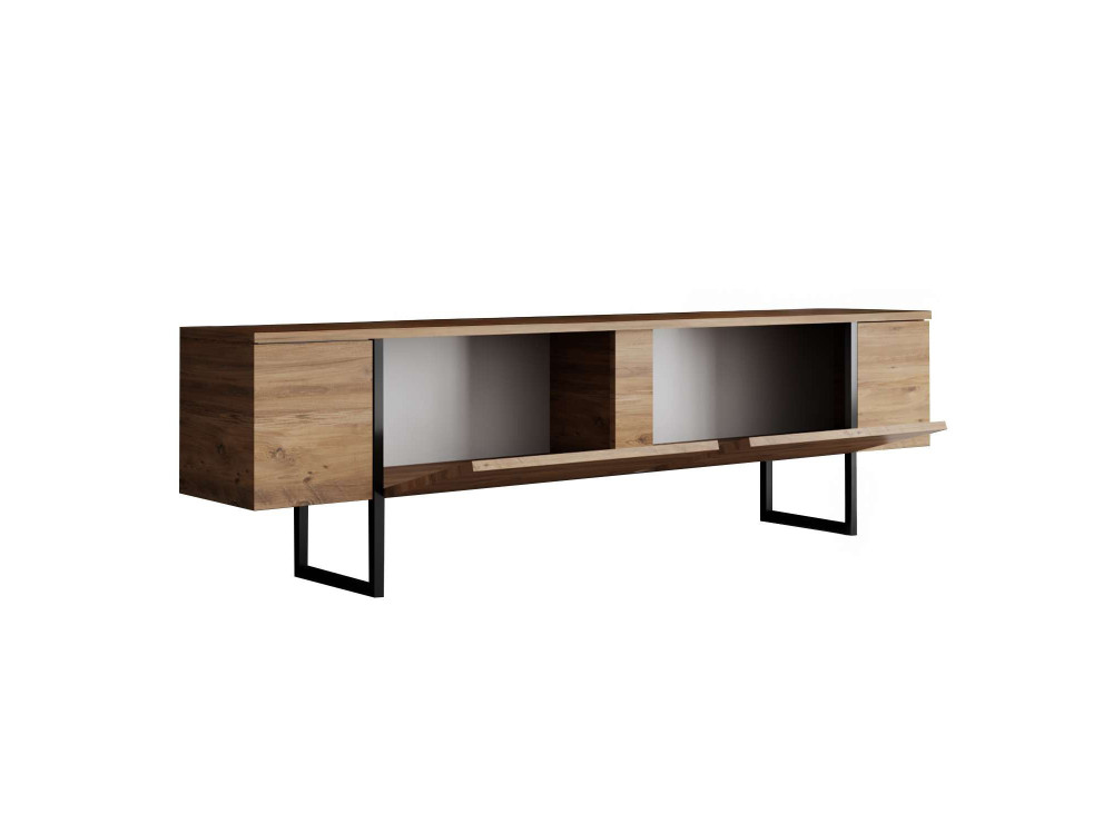 Soporte de TV de madera "Luxe" - 180 x 30 x 50 cm - Marrón