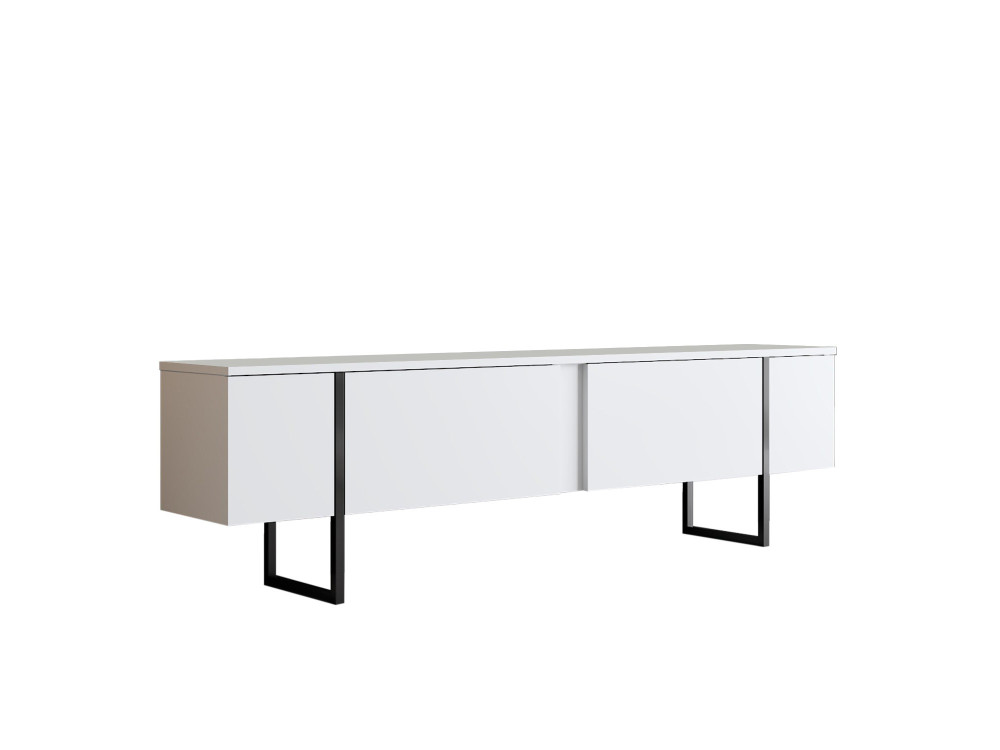 Soporte de TV de madera "Luxe" - 180 x 30 x 50 cm - Blanco