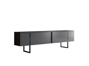 Soporte de TV de madera "Luxe" - 180 x 30 x 50 cm - Negro