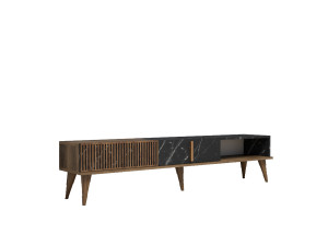 Soporte de TV de madera "Milan" - 180 x 35 x 40 cm - NogalNegro