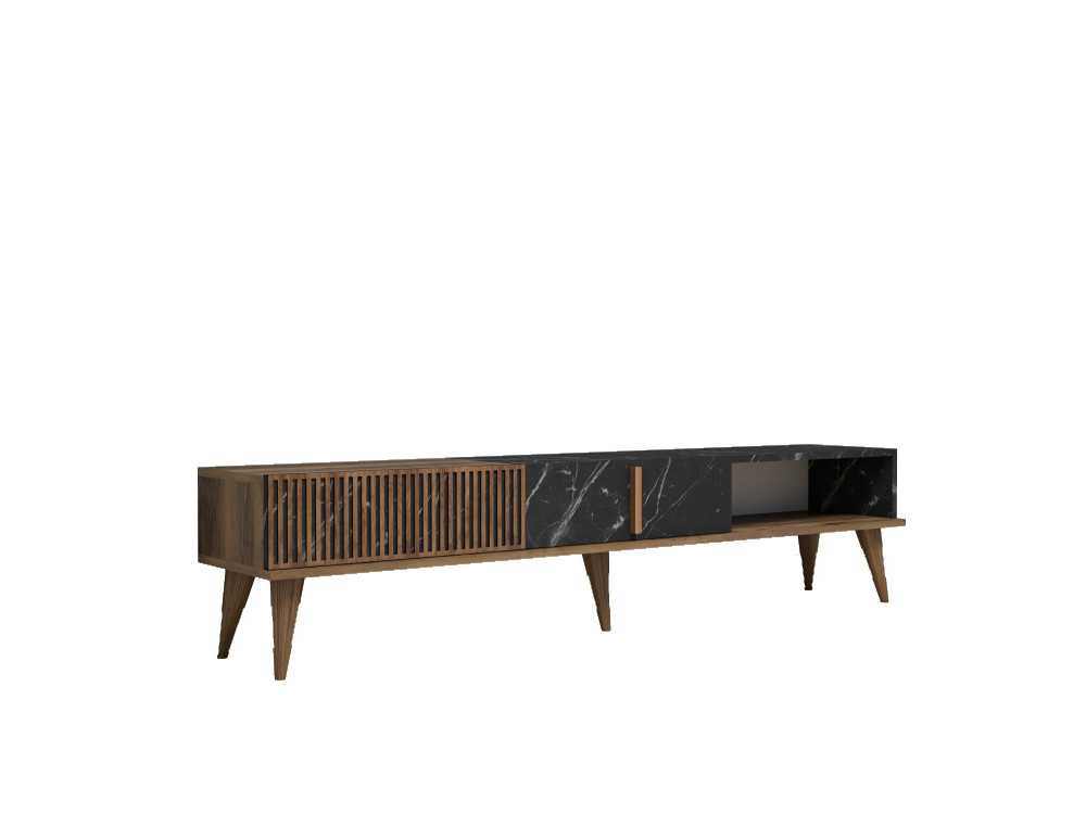 Soporte de TV de madera "Milan" - 180 x 35 x 40 cm - NogalNegro