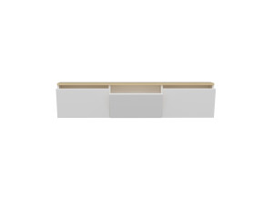 Soporte de TV de madera "Neon" - 160 x 32 x 35 cm - Roble blanco