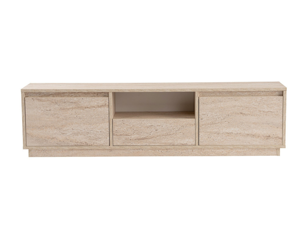 Soporte de TV de madera "Vanguard" - 160 x 29 x 42 cm - Travertino